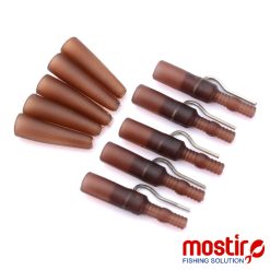 ACCESORII MOSTIRO LEAD CLIP INOX +CON SOFT MARO (5+5 BUC)