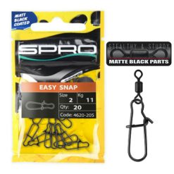 AGRAFA CU VARTEJ CILINDRIC SPRO DE FORTA MATT BLACK 3+5 - 10 BUC 18KG