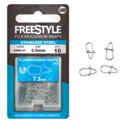 AGRAFE INOX SPRO FREESTYLE FLOROCARBON 3.5MM - 10BUC