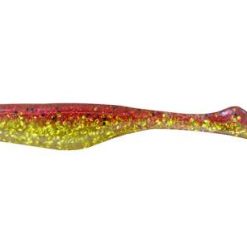 BASS ASSASSIN TURBO SHAD 4” / 10CM RED GOLD SHINER