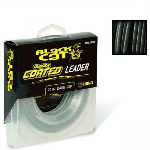 Black Cat Rubber Coated Leader 20m - 0.80mm