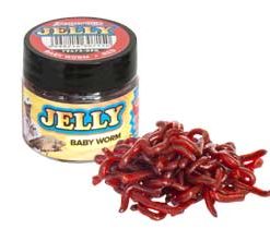 Jelly Baits Benzar Mix Baby Worm Rosu