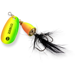 Lingura Rotativa Zebco Trophy Z-Vibe Fly Orange Body – Firetiger/Silver/Black Firetiger 8gr No.3