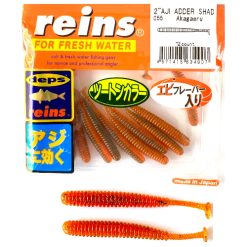 REINS AJI ADDER SHAD 5 CM (2") - RED FROG 15 BUC