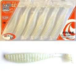 REINS S CAPE SHAD 8.9CM (3.5") - WHITE HOLO GLOW 6BUC