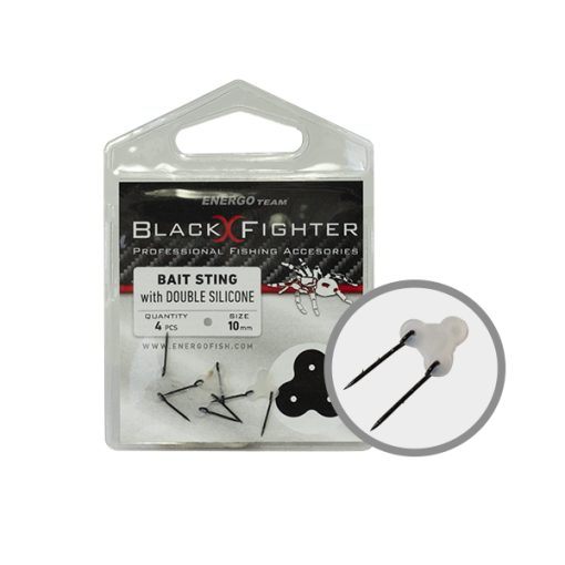 Black Fighter Bait Sting Dublu Cu Silicon 10mm