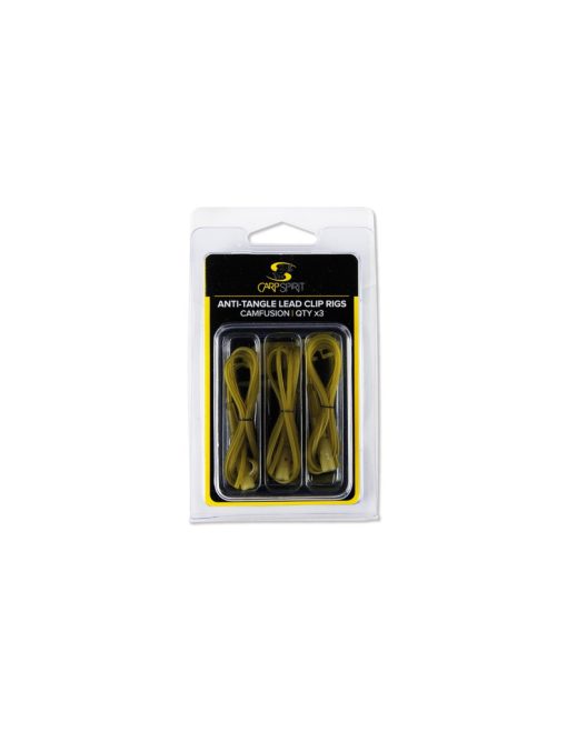 Carp Spirit Antitangle Lead Clip Rig Weed Green x 3