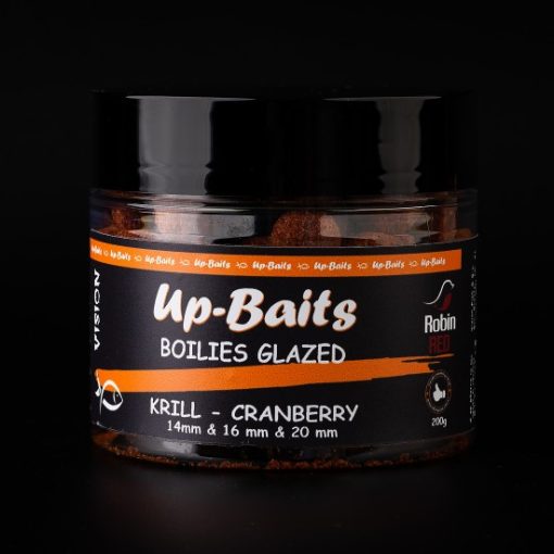 Boilies Carlig Up Baits Glazurate 200g - Krill Cranberry