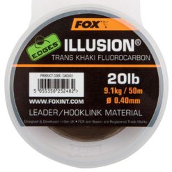 Fox Edges Illusion Flurocarbon Leader x 50m 0.50mm/30lbs/13.64kgs Trans Khaki