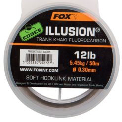 Fox Edges Illusion Soft Hooklink x 50m 0.35mm 16lb 7.27kg Trans Khaki