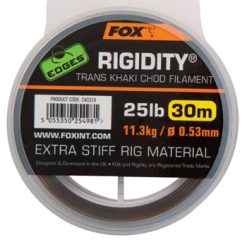 Fox Edges Rigidity Chod Filament 0.53mm 25lb x 30m Trans Khaki