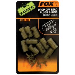 Fox Edges Drop-off Lead Plug Pins - Trans Khaki x 10pc