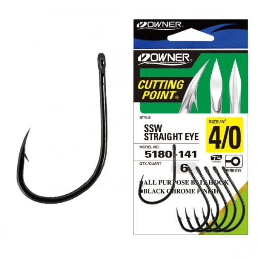 Carlig Owner 5180 No.1/0 SSW Straight Eye