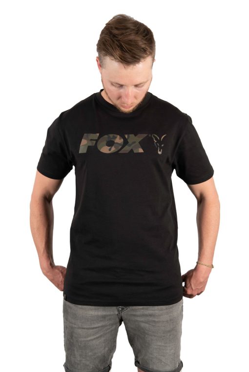 Fox Black/Camo Print T-shirt – M