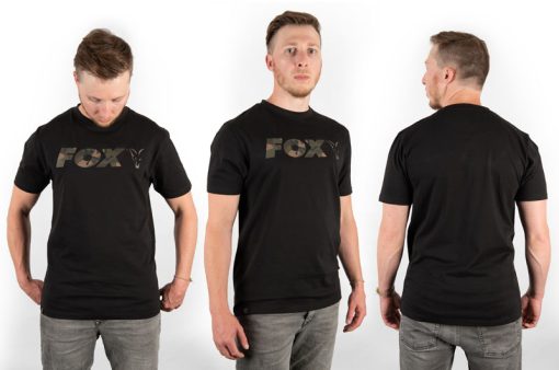 Fox Black/Camo Print T-shirt – M - imagine 3