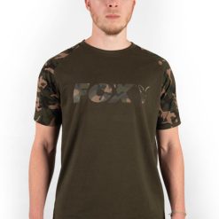 Fox Raglan Khaki / Camo Sleeve T-Shirt - S