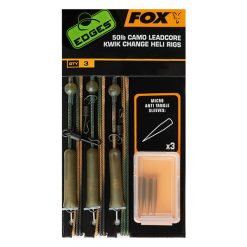 Fox Edges Ready Tied Camo Leadcore Heli Rig Leaders