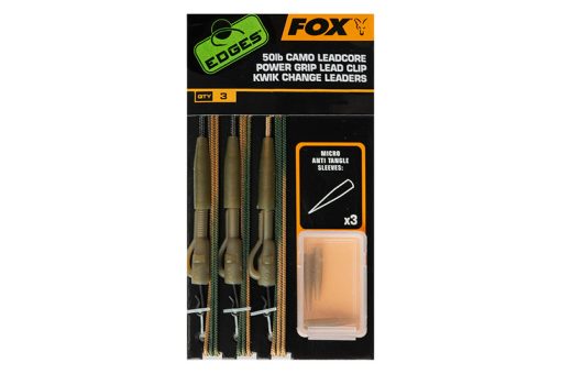 Fox Edges Ready Tied Camo Leadcore Lead Clip Leaders