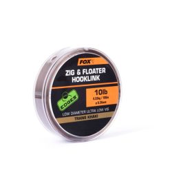 Fox Zig And Floater Hooklink Trans Khaki - 10lb (0.26mm)