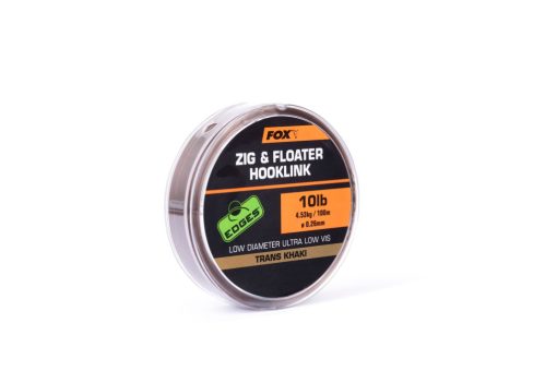 Fox Zig And Floater Hooklink Trans Khaki - 10lb (0.26mm)