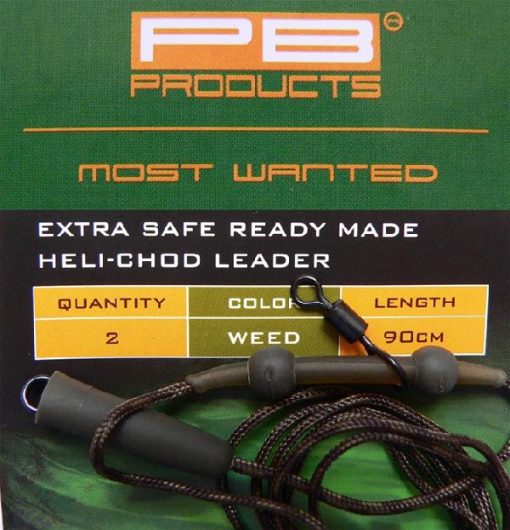 PB EXTRA SAFE READY MADE HELI-CHOD LEADER WEED 90 - imagine 2