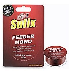 Fir monofilament Sufix Feeder Mono 0.18mm/2.8kg/150m Burgundy 