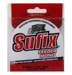 Fir monofilament Sufix FEEDER Mono 0,25mm 150M 12.0LB/BURGUNDY