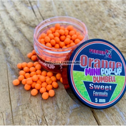 Mini Dumbel Pop-up FeederX - 5mm Orange Sweet Formula