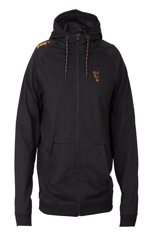 Fox Coll Black Orange Lw Hoodie Medium