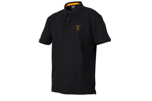 Fox Collection Black / Orange Polo T-Shirt - L - imagine 8