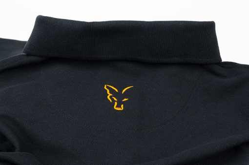 Fox Collection Black / Orange Polo T-Shirt - L - imagine 7