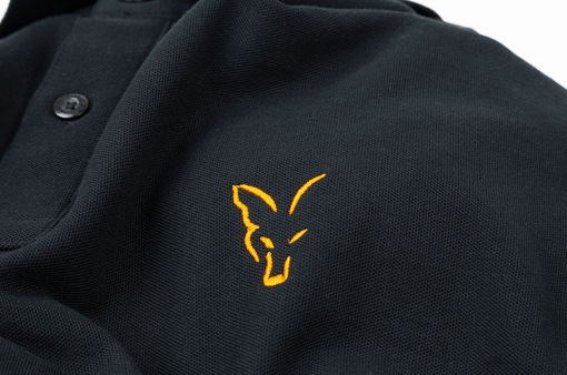 Fox Collection Black / Orange Polo T-Shirt - L - imagine 4