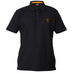Fox Collection Black / Orange Polo T-Shirt - XXXL