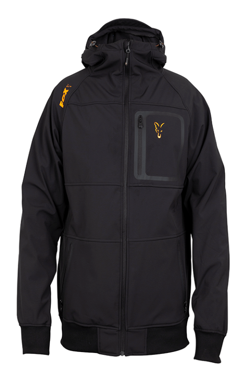 Fox Collection Black / Orange Shell Hoodie – xl