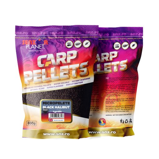 Micropelete Senzor 800g 2mm - Black Halibut