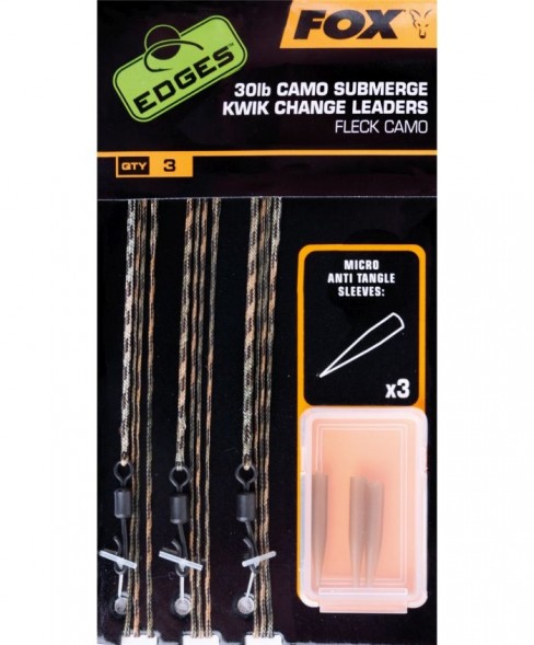 Fox Edges Camo Submerge Leaders Kwik Change 30lb