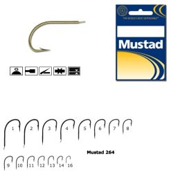 MUSTAD CIRLIG AURIU,REVERS,TIJA SCURTA 264 NR. 8