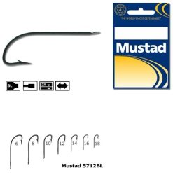 MUSTAD CIRLIG CRISTAL,NEGRU,FIN,TIJA LUNGA 5712bl NR. 10