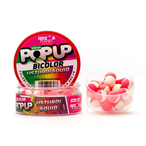 Boilies Popup Bicolor Senzor 12mm - Usturoi Squid