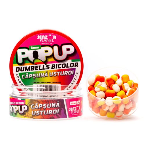 Dumbells Popup Senzor Bicolor 8mm - Capsuna Usturoi