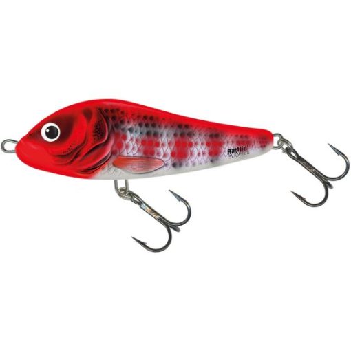 Vobler Salmo Rattlin Slider 8cm Sinking Red Head Striper