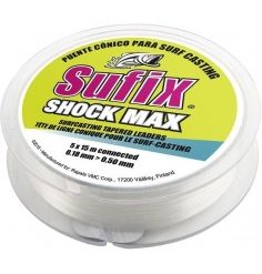 Sufix Shock Max Tapered Line 15M*5 0.20mm-0.57mm/Clear