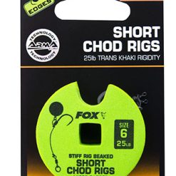 Fox Edge Armapoint Stiff Rig Beaked Chod Rigs x 3 25b Sz 6 Short Barbless