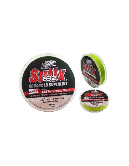 Fir textil Sufix 832 Neon Lime 0.15mm/9.2kg/120m