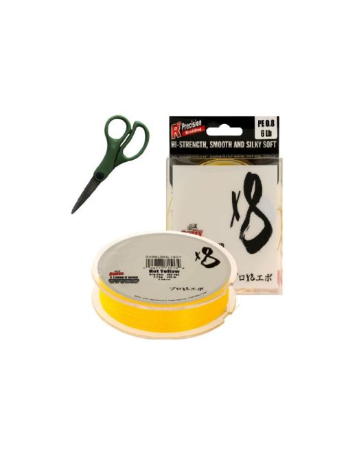 Sufix X8 135m 0.104mm 11LB Hot Yellow + Forfecuta