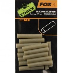 Fox Edges Silicone Sleeves 3mm x 25mm x 15pcs Trans Khaki