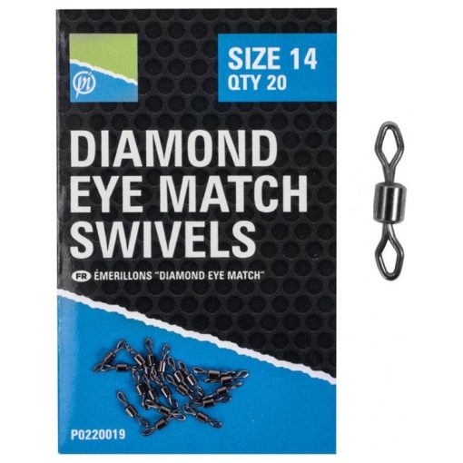 Preston Diamond Eye Match Swivels - Size 10