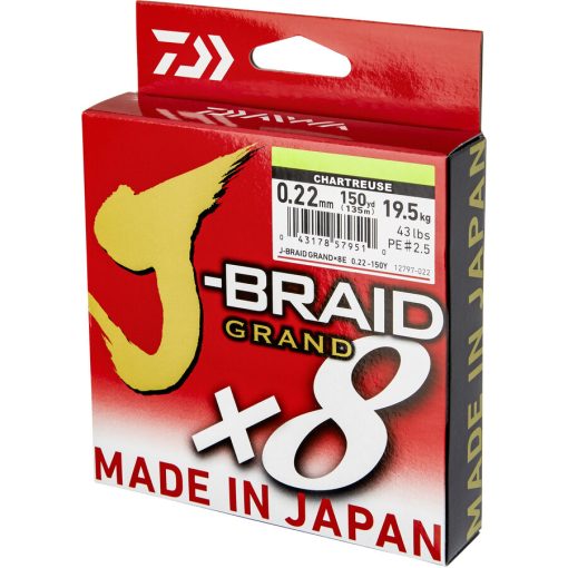 Daiwa Fir Textil J-braid Grande X8e Chart 0.16mm - imagine 2