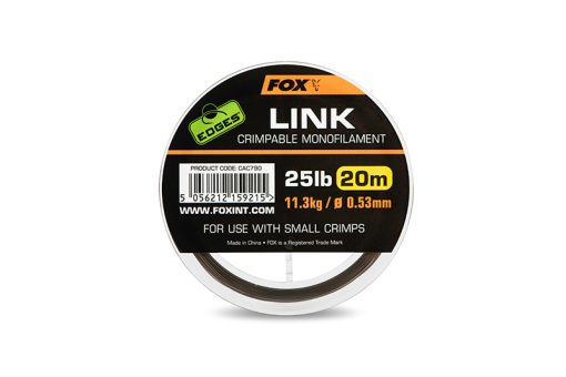 Fox Edges Link Trans Khaki 0.53mm 25lb 20m