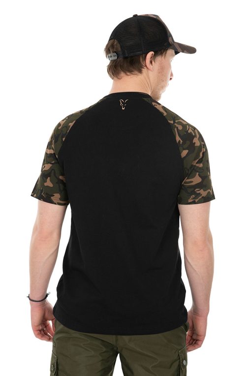Fox Black / Camo Raglan Tshirt - Xl - imagine 2